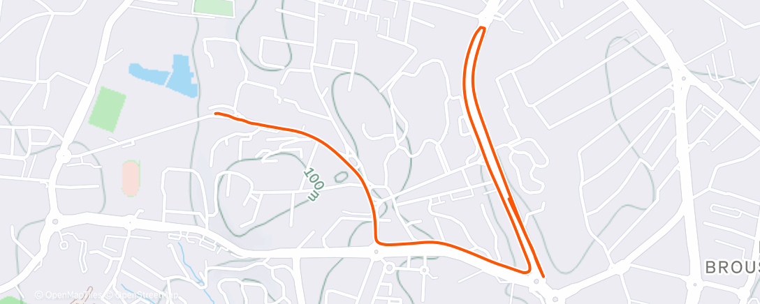 Map of the activity, Afternoon Run