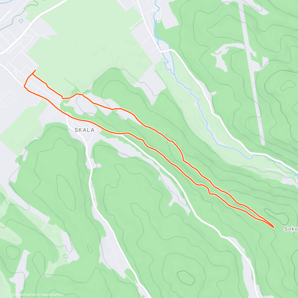 Map of the activity, Afternoon Trail Run