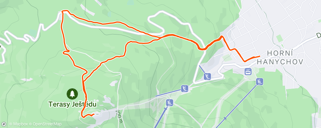 Map of the activity, Morning Trail Run