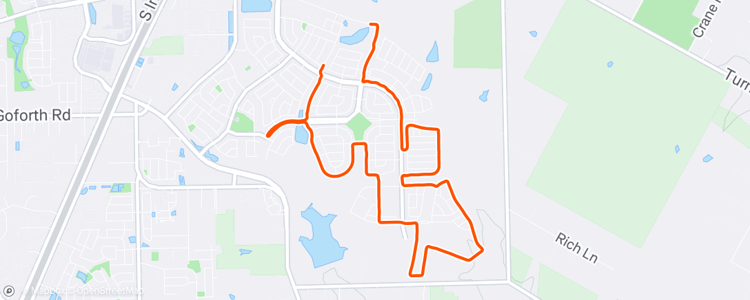 Mapa de la actividad, Fartlek 1