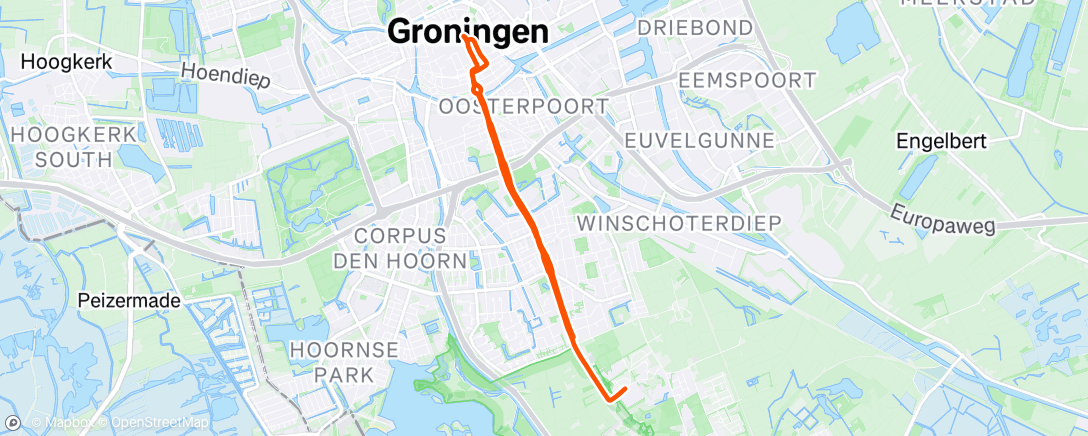 Map of the activity, Oliebollen rit met Roos 😋