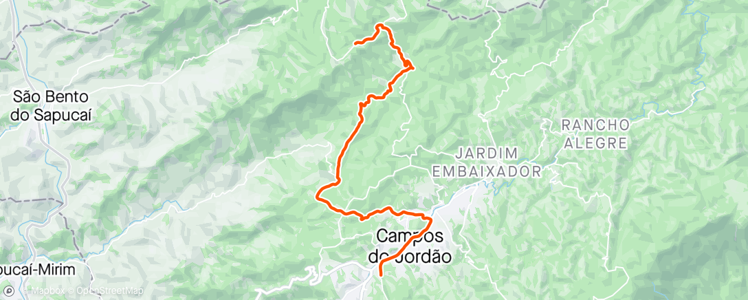 Map of the activity, Caminho da Fé à pé - Dia 10