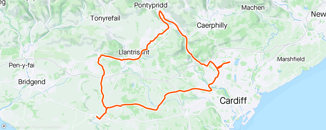 Map of the activity, Cowbridge loop