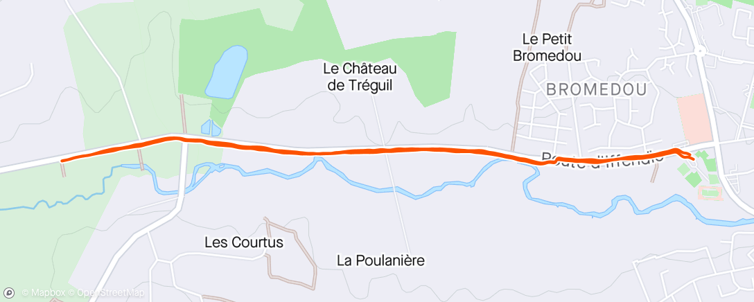 Map of the activity, Montfort voie verte pendant aquasafe#4 petit seuil 3000 allure 4'46