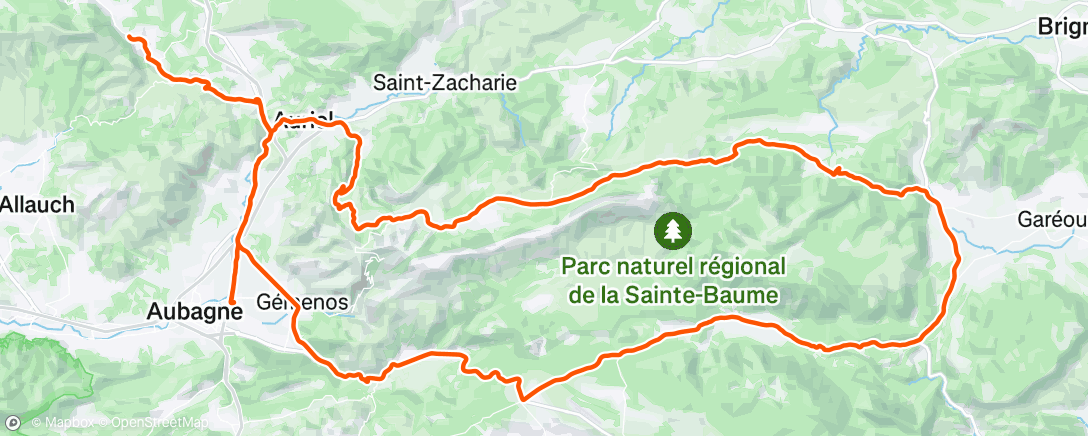 Map of the activity, Vélo du matin