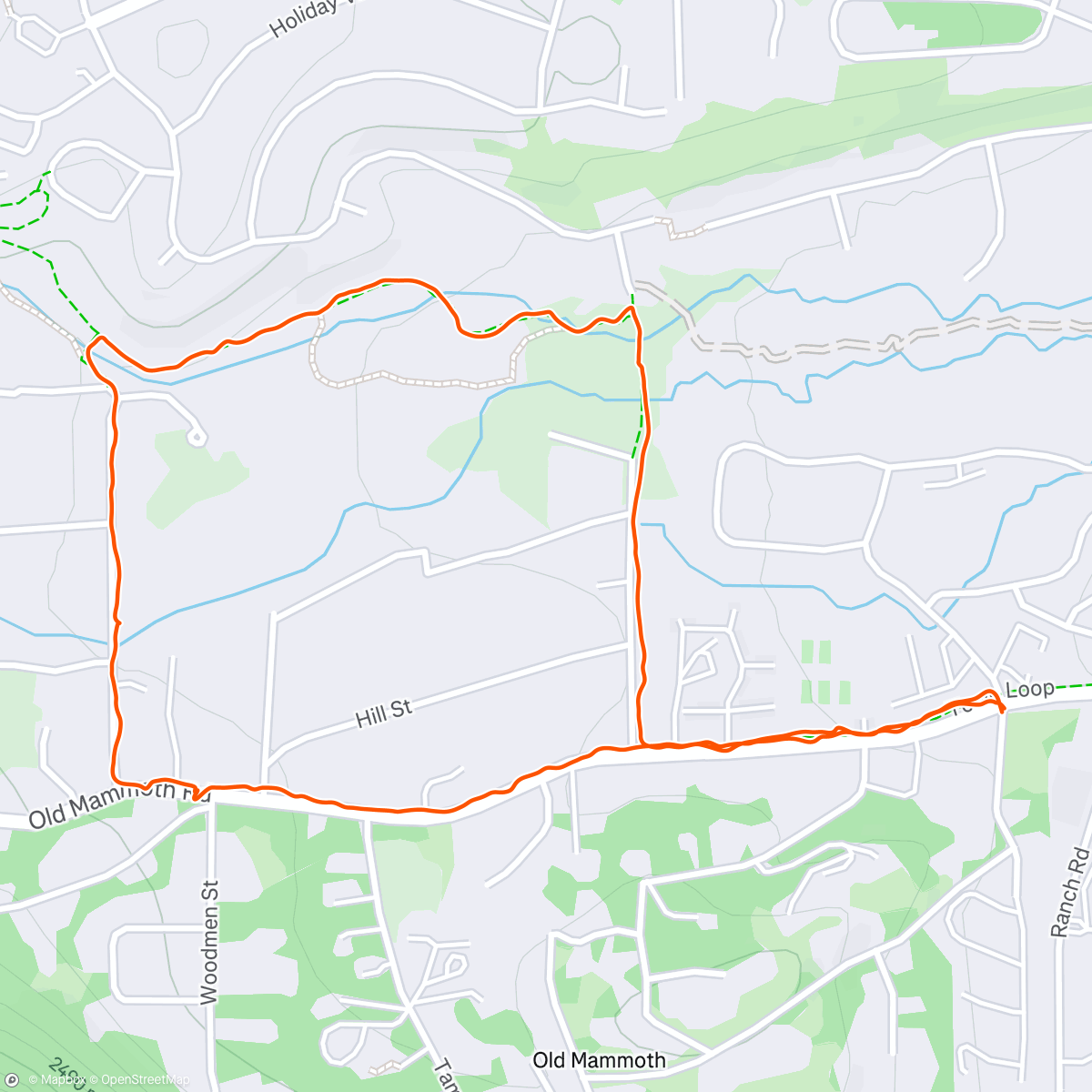 Map of the activity, Evening Walk