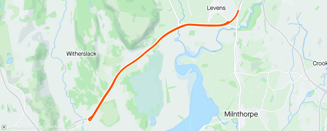 「East Lancashire 10 Mile TT L1015- Levens 19:46」活動的地圖