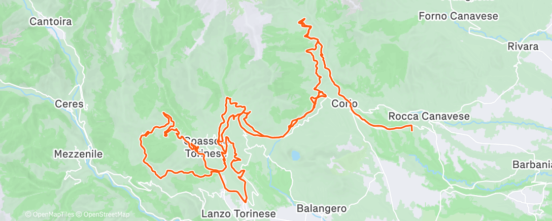 Карта физической активности (Sessione di mountain biking mattutina)