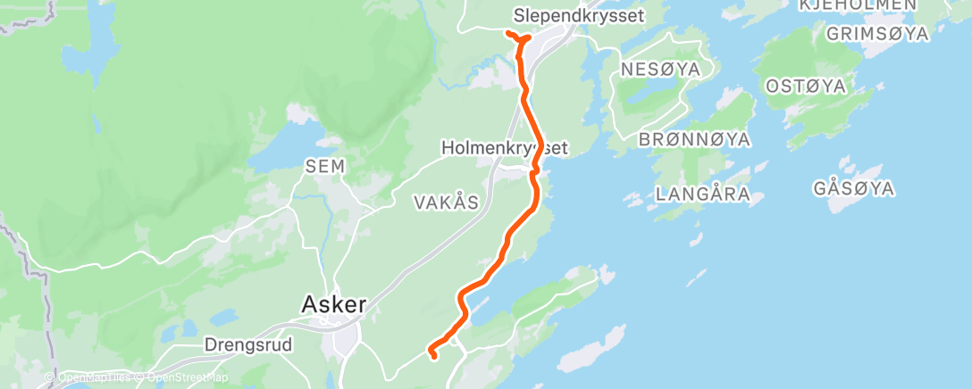 Map of the activity, Morning Run