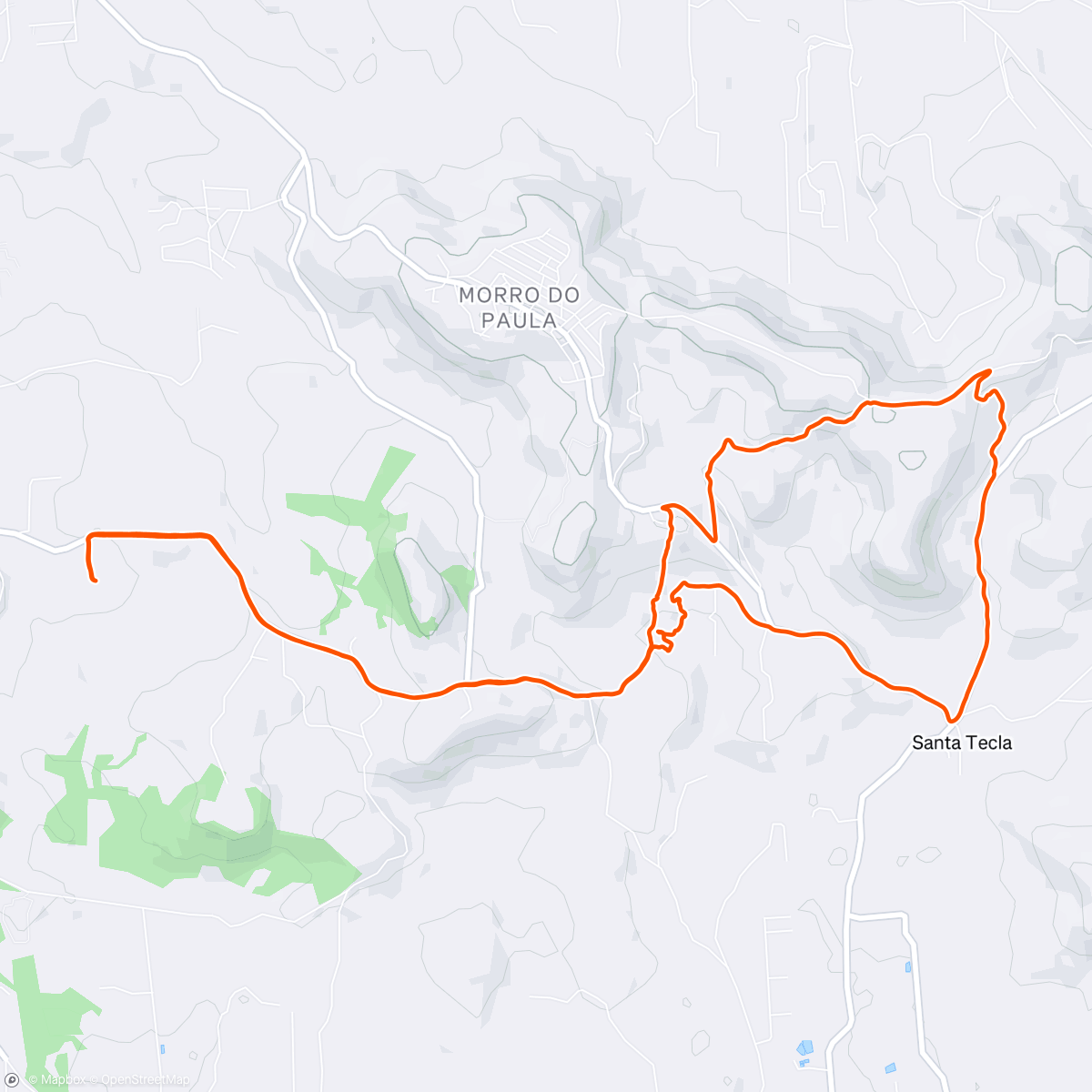 Map of the activity, Trail run matinal