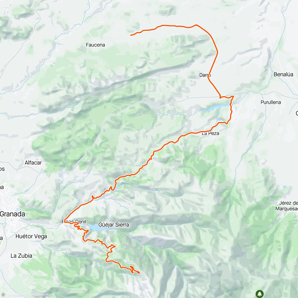 Map of the activity, Good day on the bike
