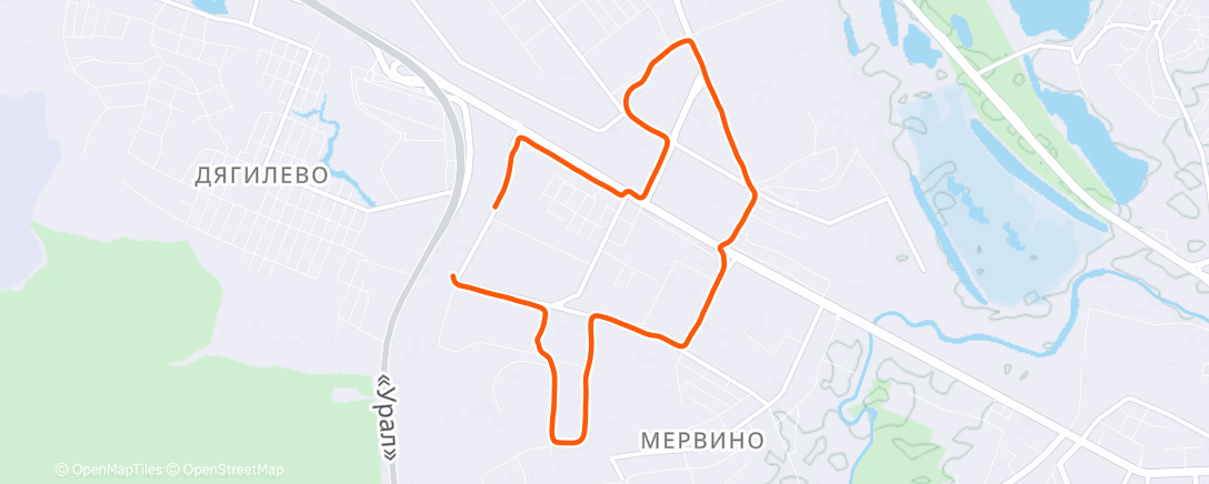 Map of the activity, Вечерний забег