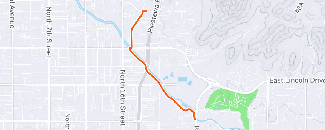 Map of the activity, Morning Run