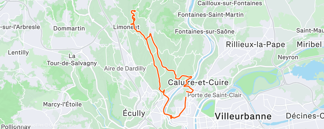 Карта физической активности (Afternoon Ride un dernier verdun)