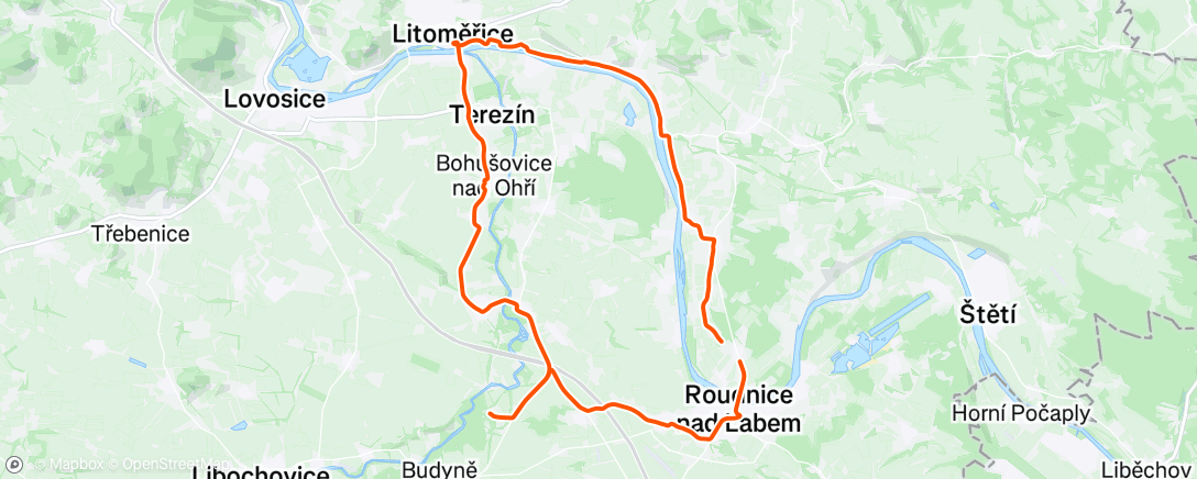 Map of the activity, Afternoon Mountain Bike Ride