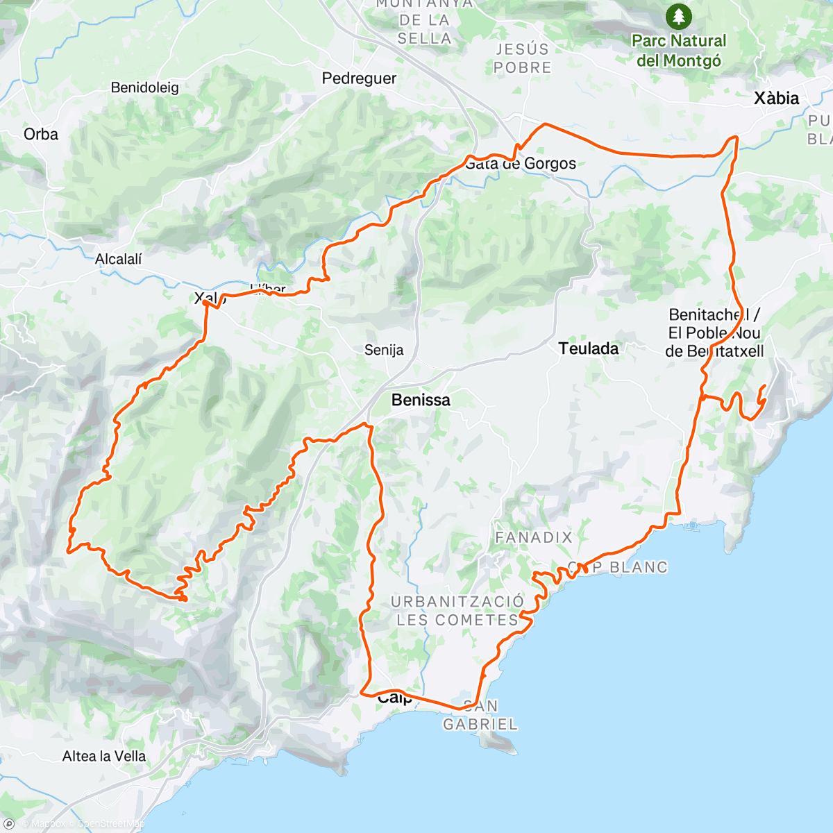 Map of the activity, Giro mattutino