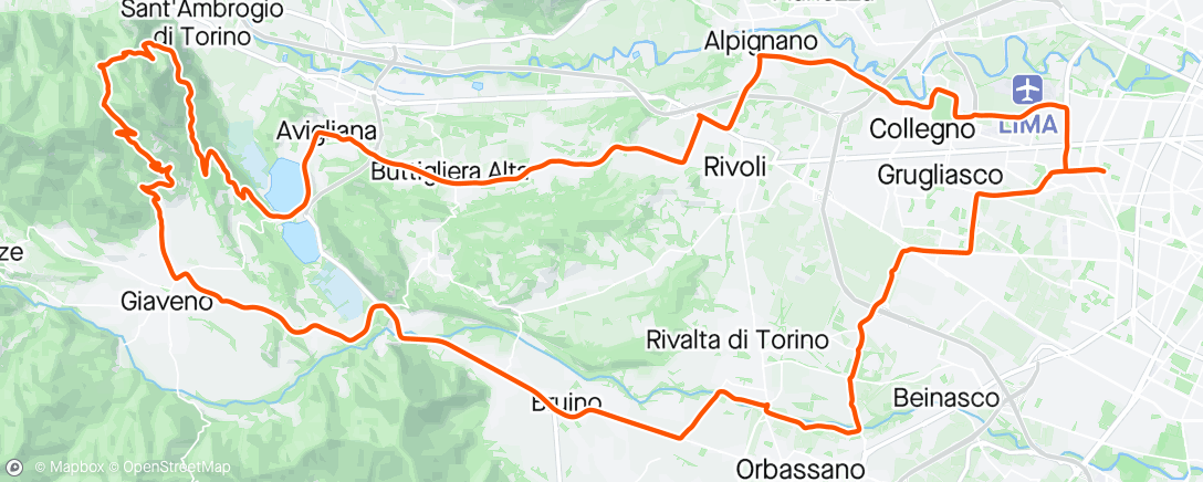 Mapa de la actividad, BDC - Colle Braida da Avigliana, Sacra San Michele