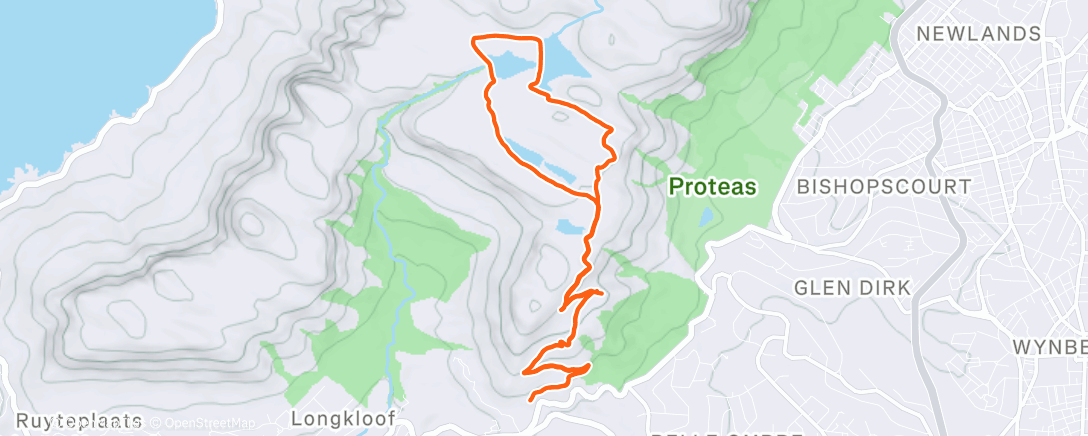 Map of the activity, Morning Trail Run