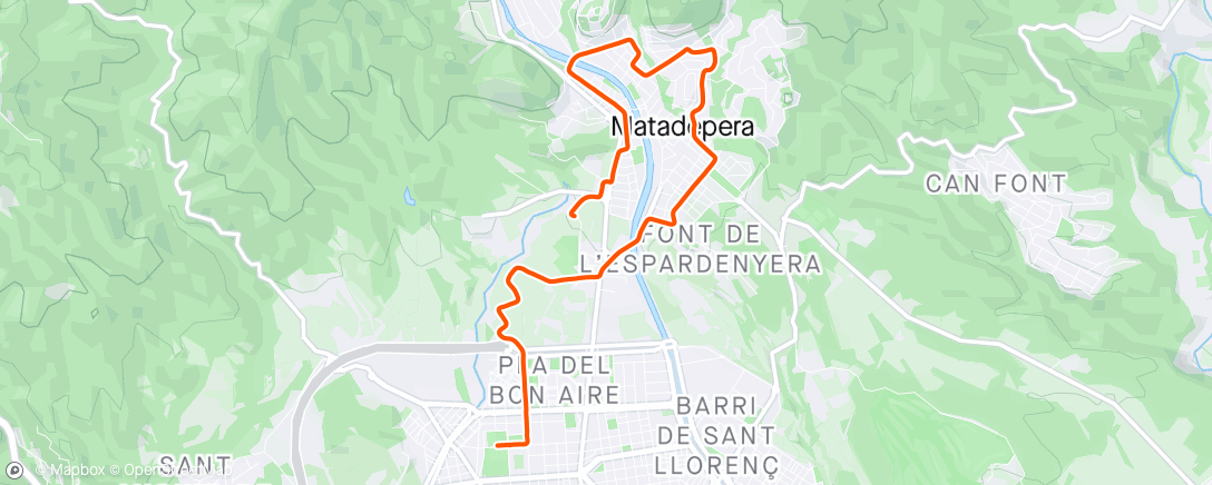 Karte der Aktivität „Carrera de mañana”