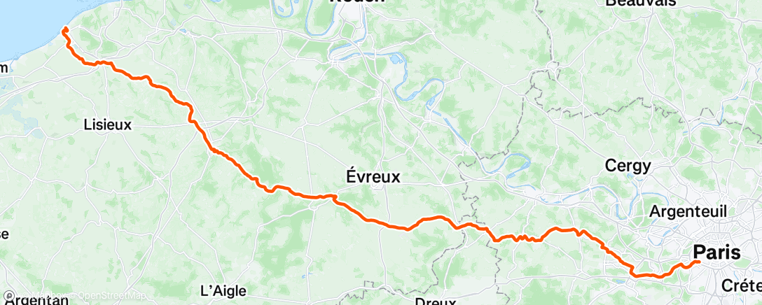 Map of the activity, Paris - Trouville