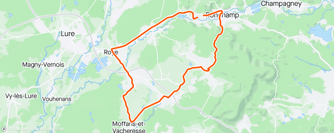 Mapa de la actividad (Sortie vélo en soirée)