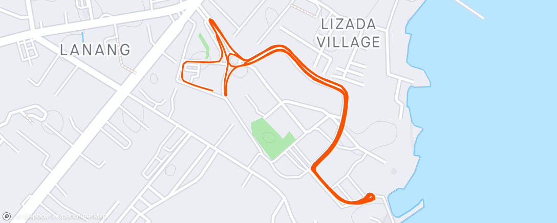 Map of the activity, Afternoon Run