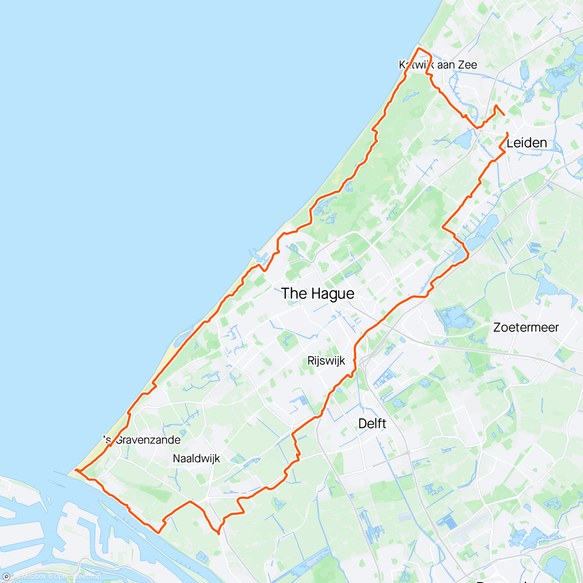 Map of the activity, Prachtig fietsweer Relaxed rondje