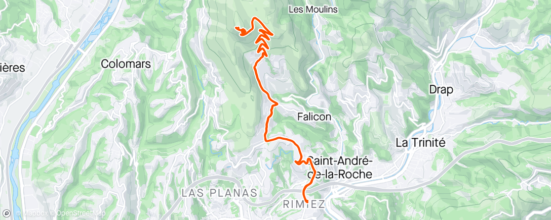 Map of the activity, Mont chauve