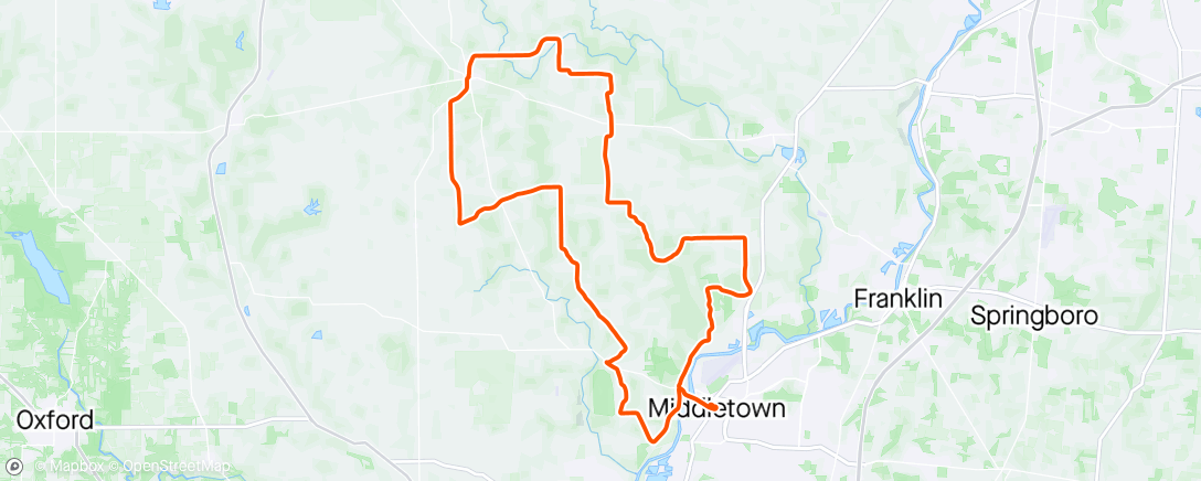 Map of the activity, Monroe Saturday CCC Ride