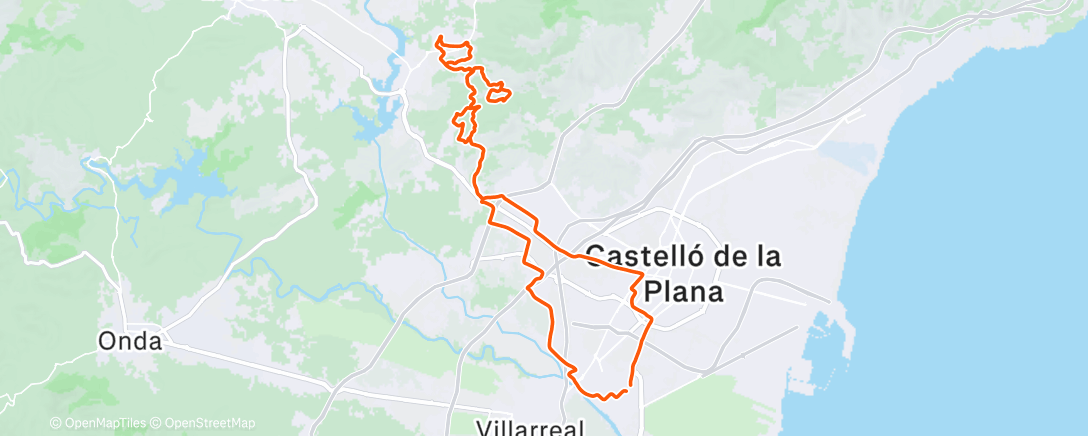 Map of the activity, Bicicleta de montaña matutina