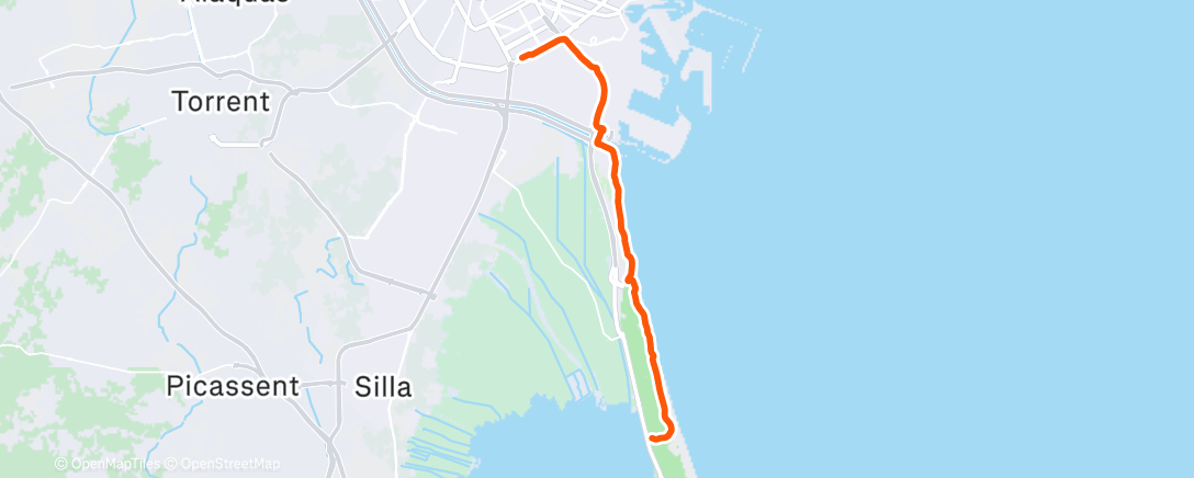 Map of the activity, Back by the beach con Papá ✌️