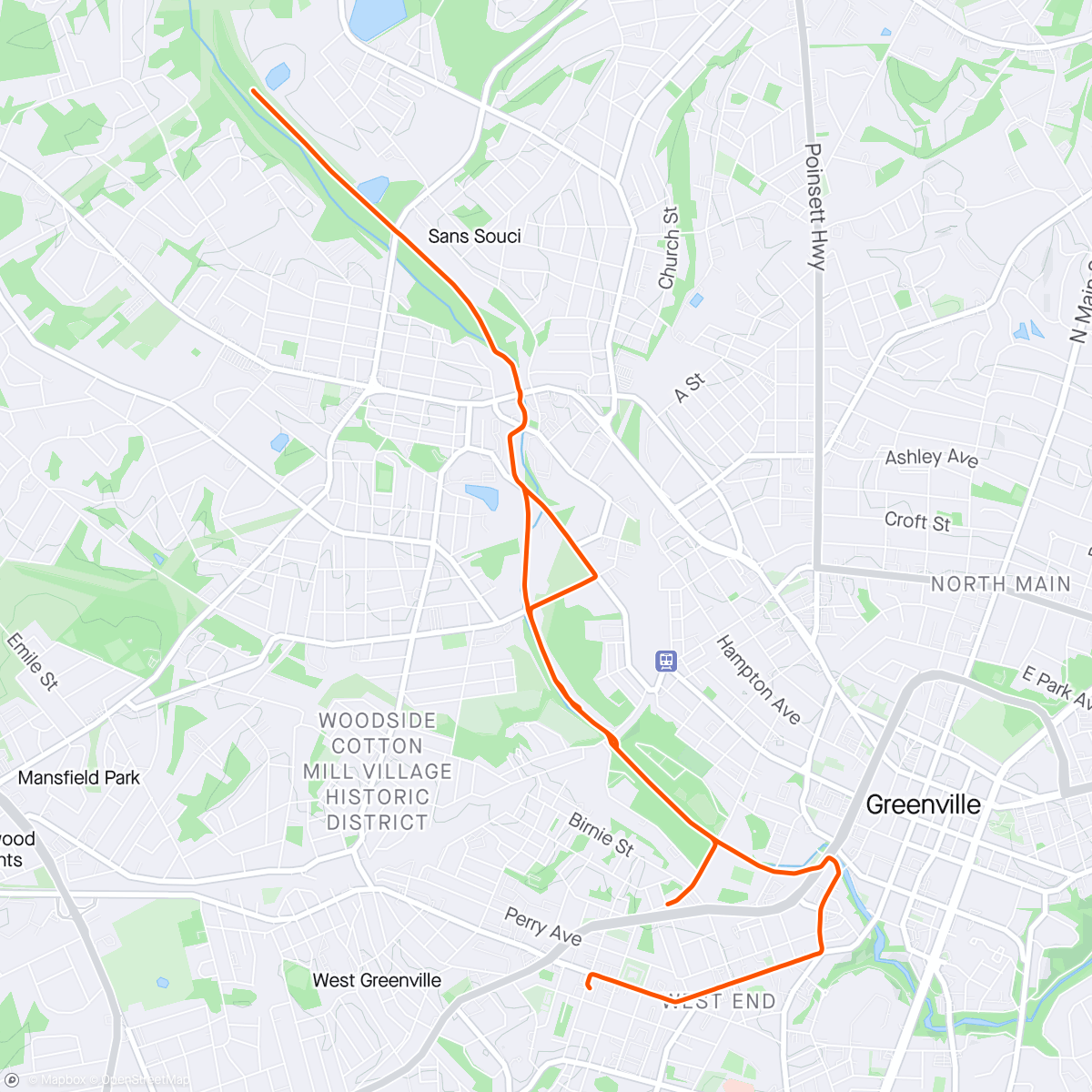 Карта физической активности (6 miles turned into 7 which ended up being 8 😜)