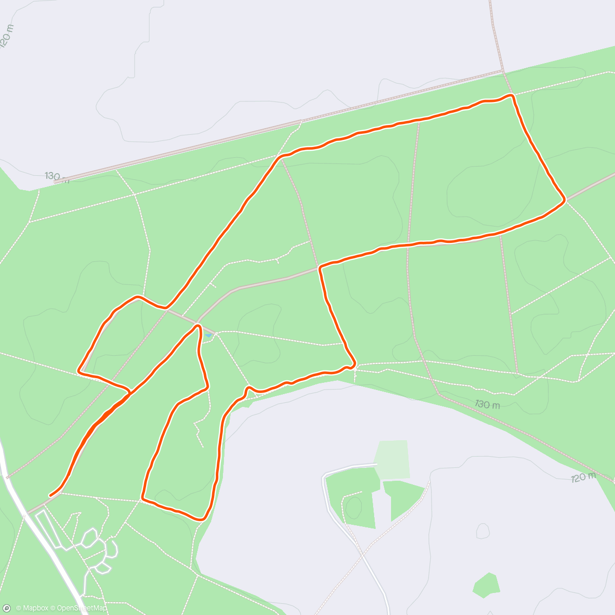 Map of the activity, Salcey Forest parkrun