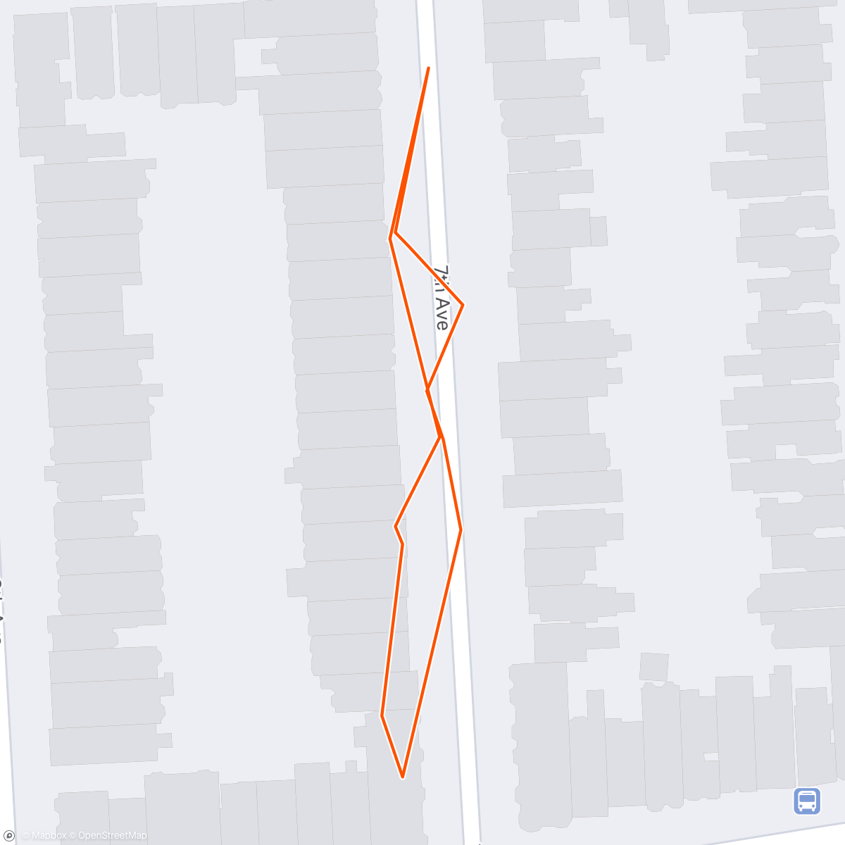 Map of the activity, Andrew took Hana for a walk with her Fi Smart Collar