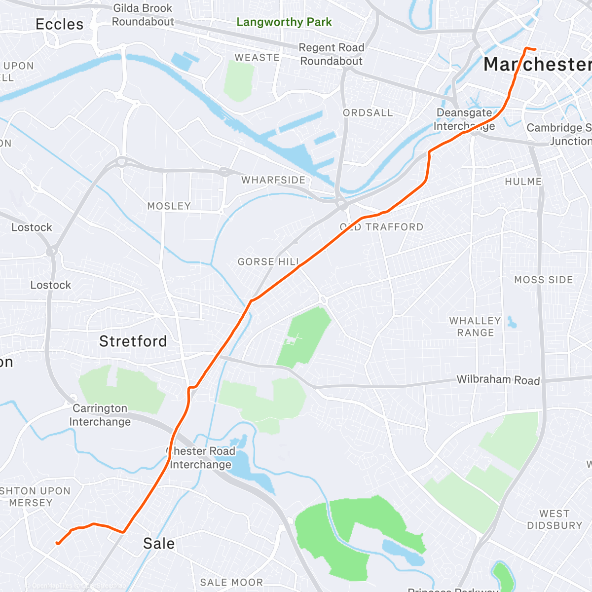 Map of the activity, Morning Ride to clubhouse
