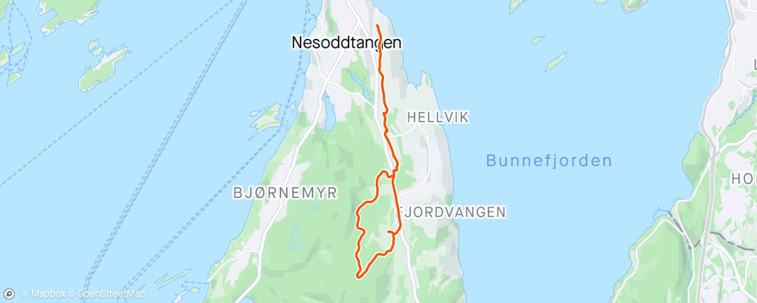 Map of the activity, Bli kjent med Nesoddmarka