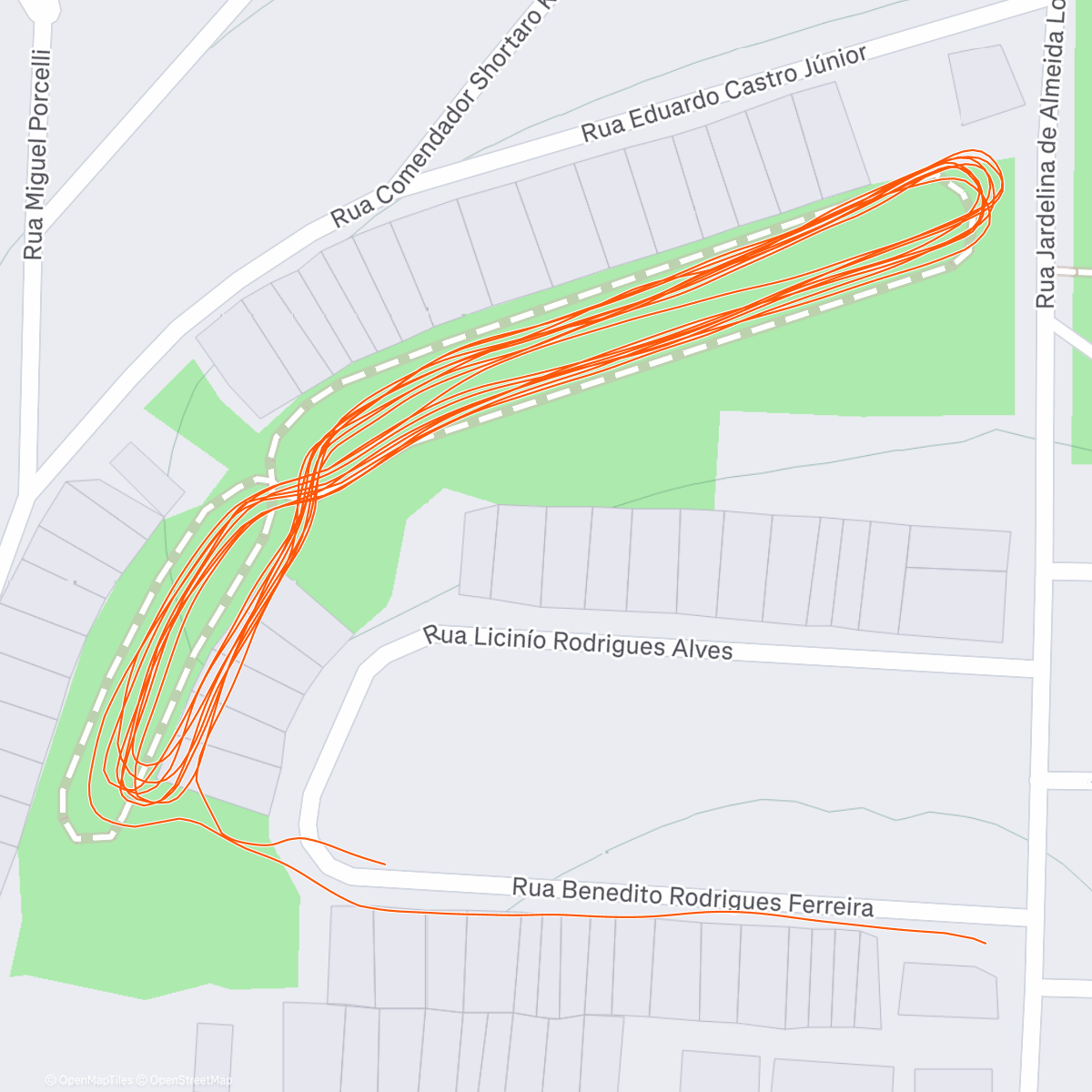 Map of the activity, Corrida matinal