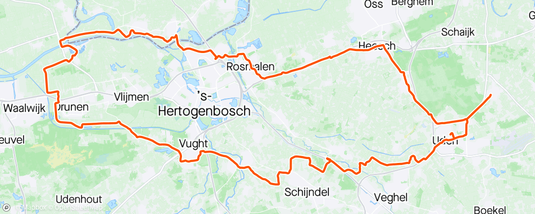 Map of the activity, Heusden met de conelissen trein
