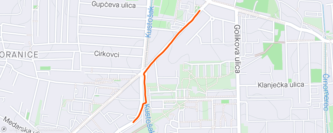 Map of the activity, Afternoon Run 🏃