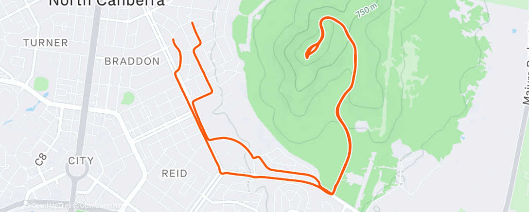Map of the activity, Morning Ride