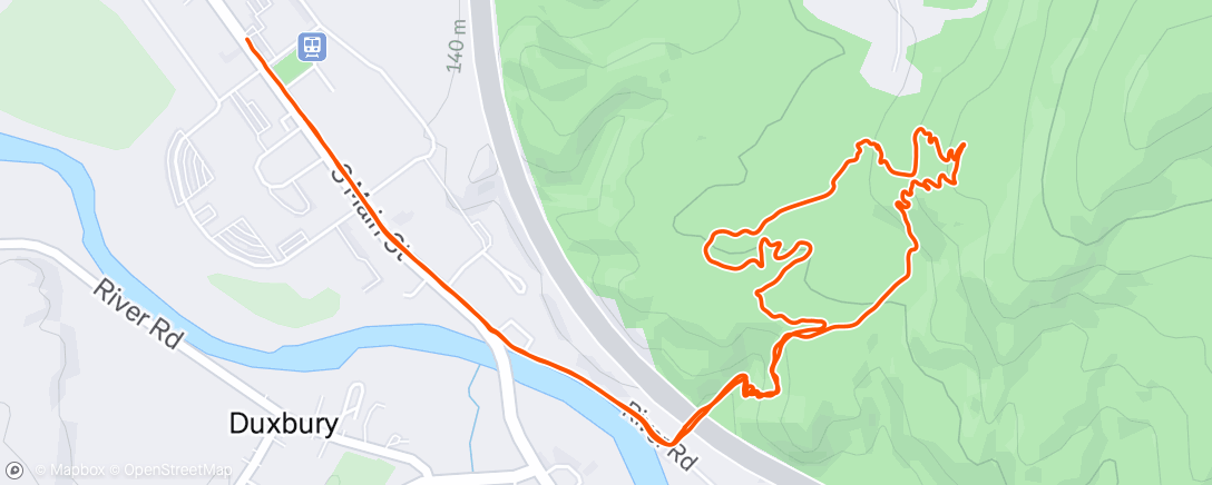 Map of the activity, Afternoon Run
