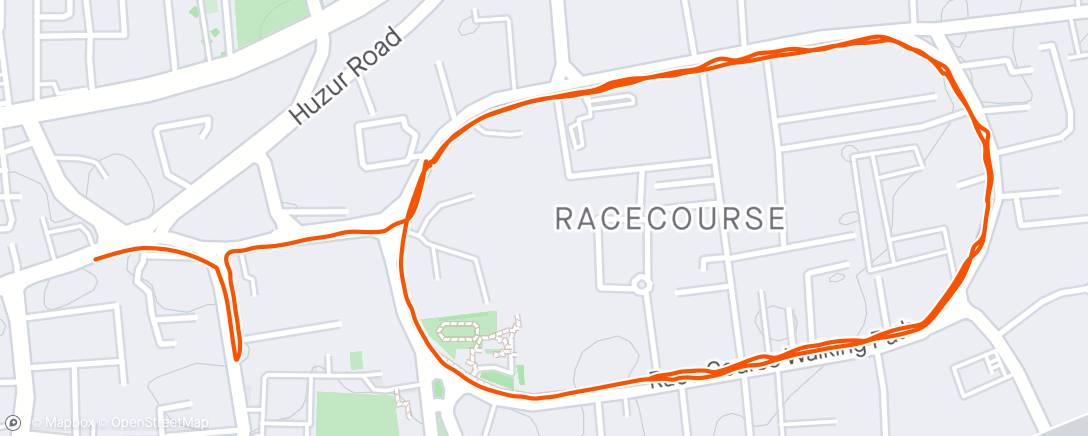 Map of the activity, Afternoon Run