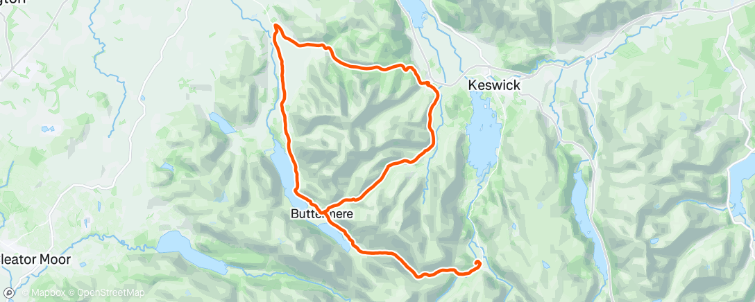 Map of the activity, Afternoon Ride