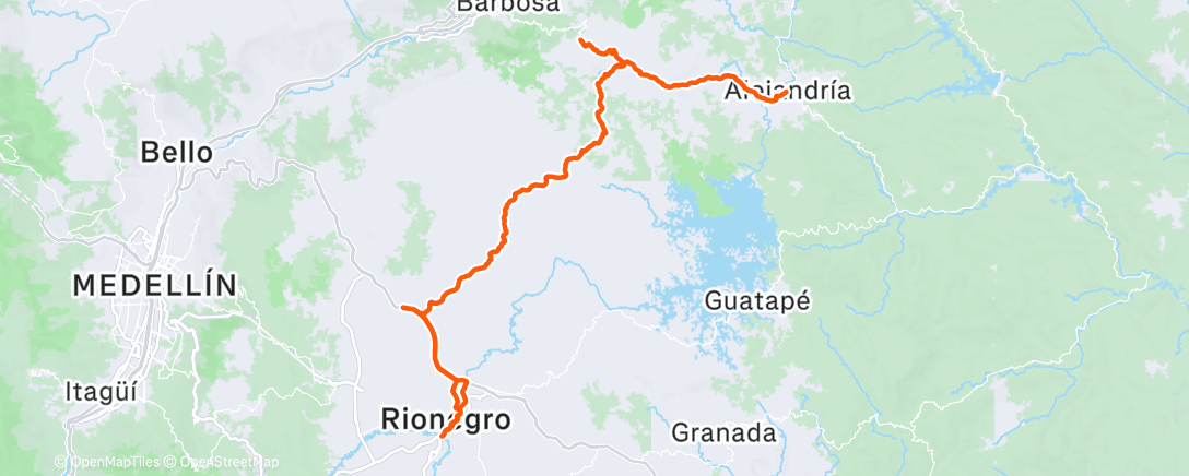 Mappa dell'attività Morning Ride