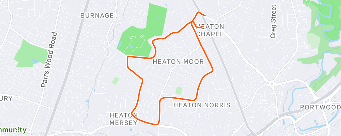 Map of the activity, Lunch Run