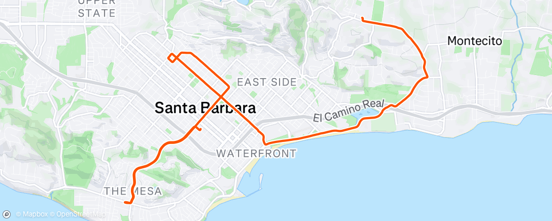 Map of the activity, Afternoon Ride