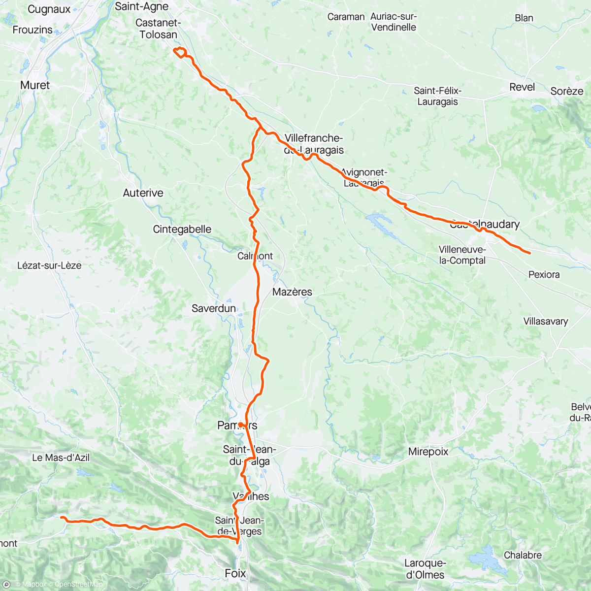 Mapa de la actividad (Toulouse splitup)