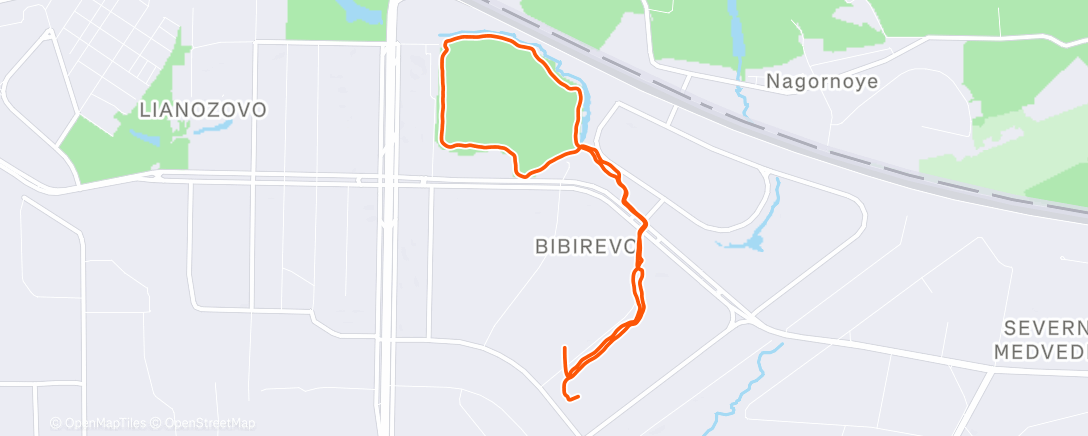 Map of the activity, Вечерний забег