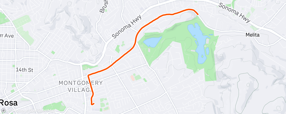 Map of the activity, Afternoon Ride