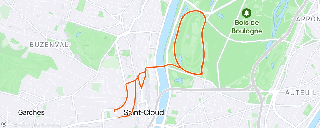 Map of the activity, Tempo dans les roues, parfait pour dimanche